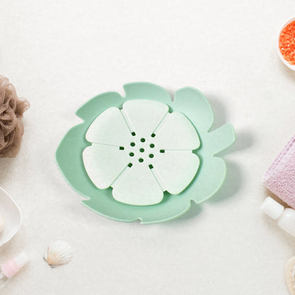 Plastic Soap Dish – Self-Draining Floral Design – view 6