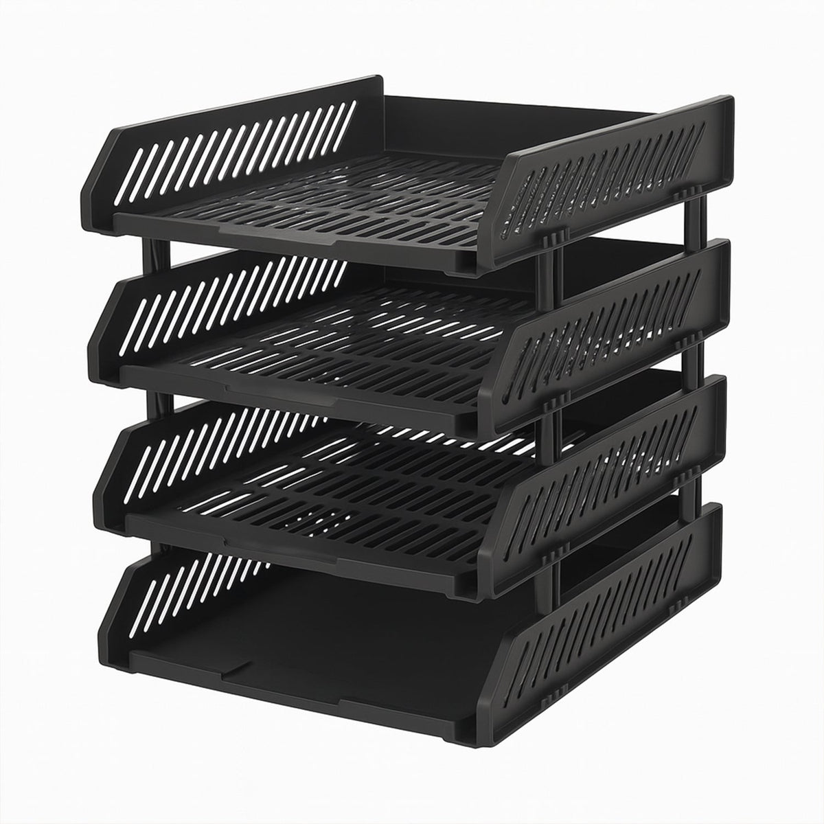 Office File Rack – 4-Layer Desktop Storage with Drawers – detail view