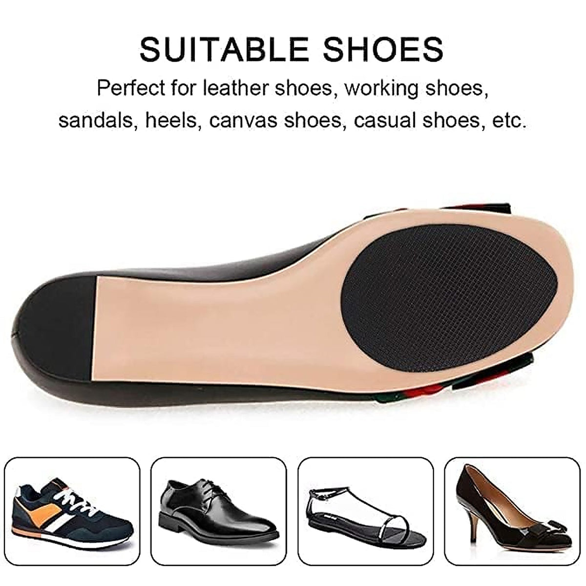 Non-Slip Shoe Pads – Rubber Sole Protectors for Heels – view 8