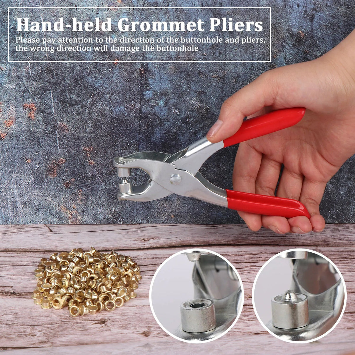 Grommet Setting Tool Kit – Eyelets & Punch – detail view