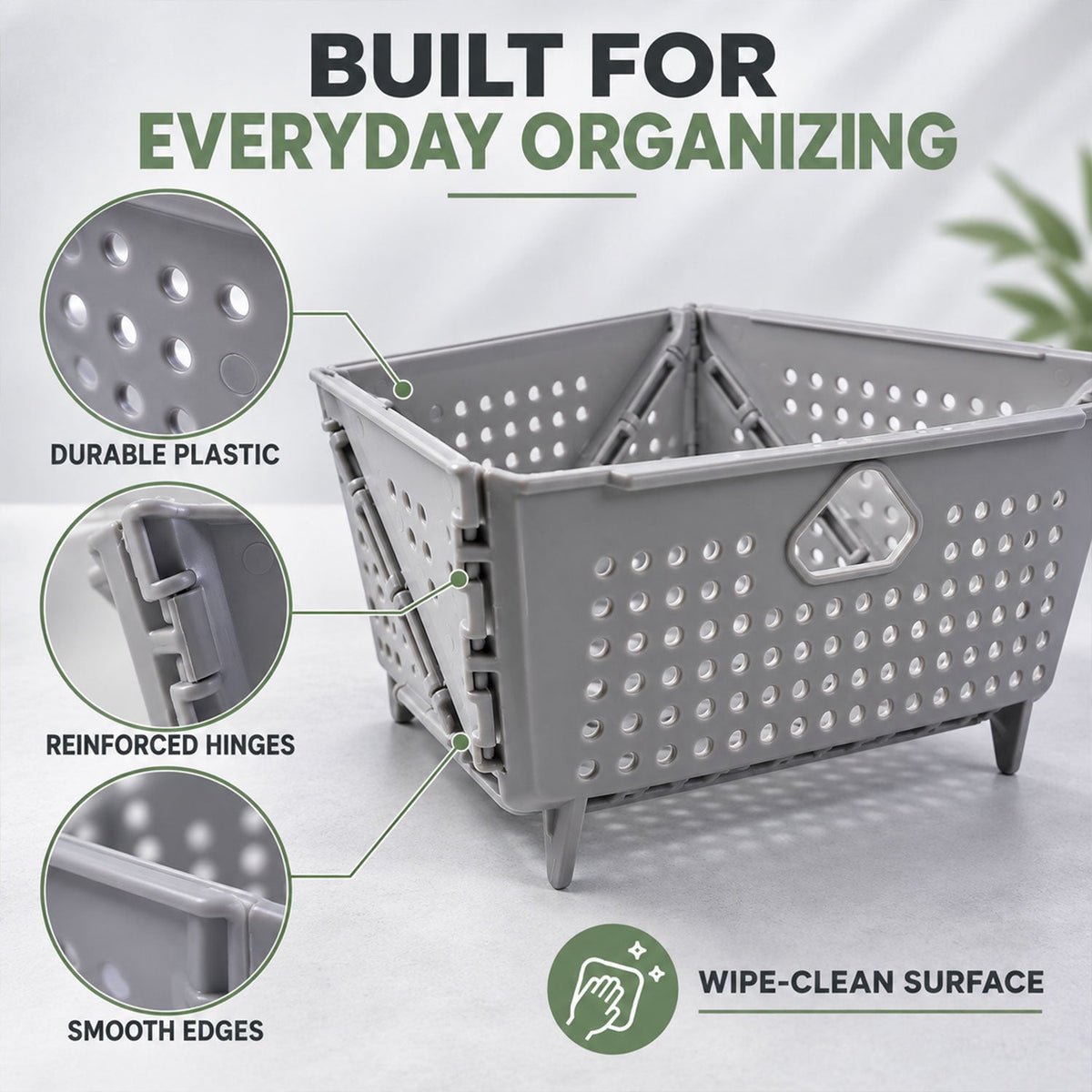 Foldable Storage Basket – Ventilated & Space-Saving – view 6