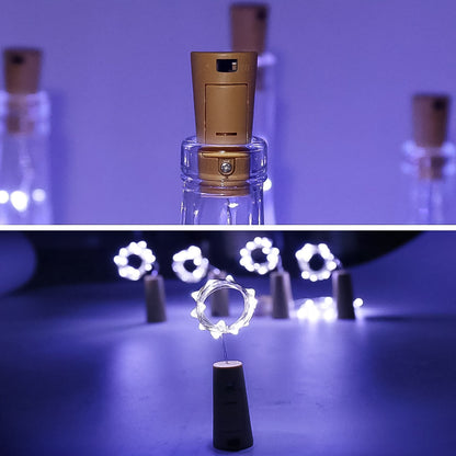 Wine Bottle Cork String Lights – 2M Multi LED Copper Wire