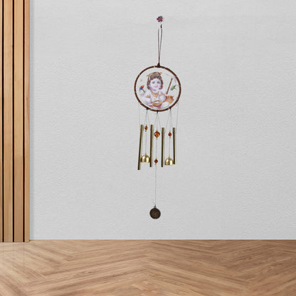 Krishna Dream Catcher Wind Chime – Spiritual Melody Decor – detail view