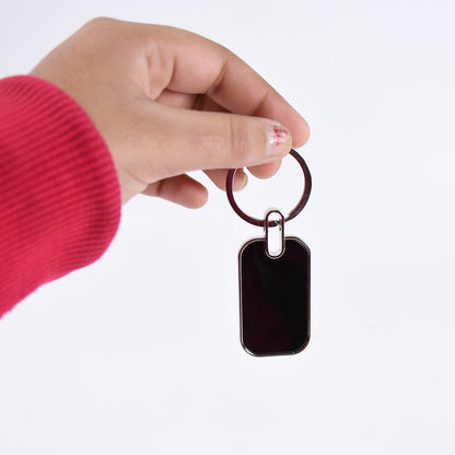 Metal Keyring – Durable Oval Keychain & Handbag Charm – detail view