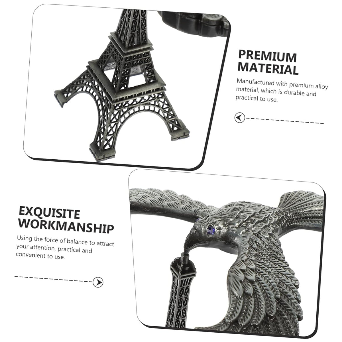 Balancing Eagle Toy – Gravity-Defying Metal Desk Decor – view 7