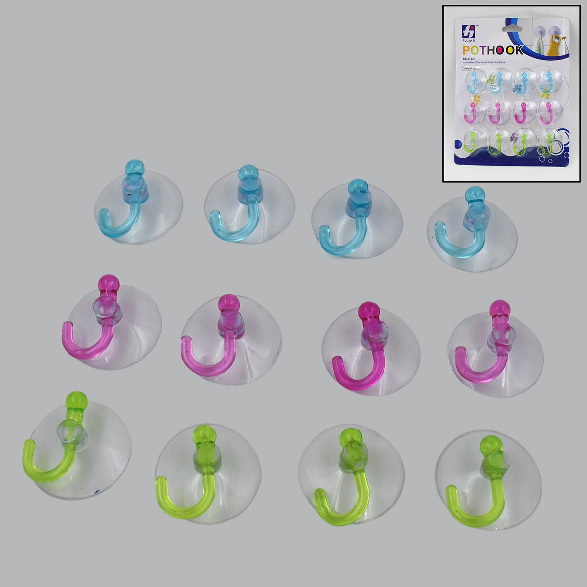 Transparent Suction Hooks – Strong Vacuum Sucker (12 Pc)