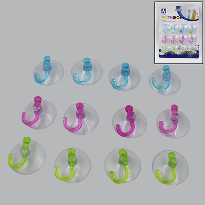 Transparent Suction Hooks – Strong Vacuum Sucker (12 Pc)