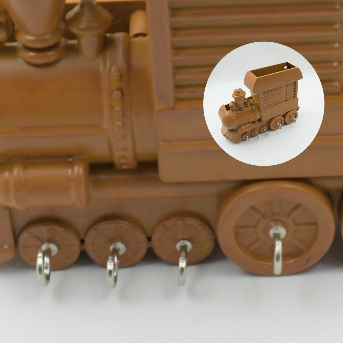 Train Key Holder – Decorative Plastic Wall Mount Organizer – alternate view