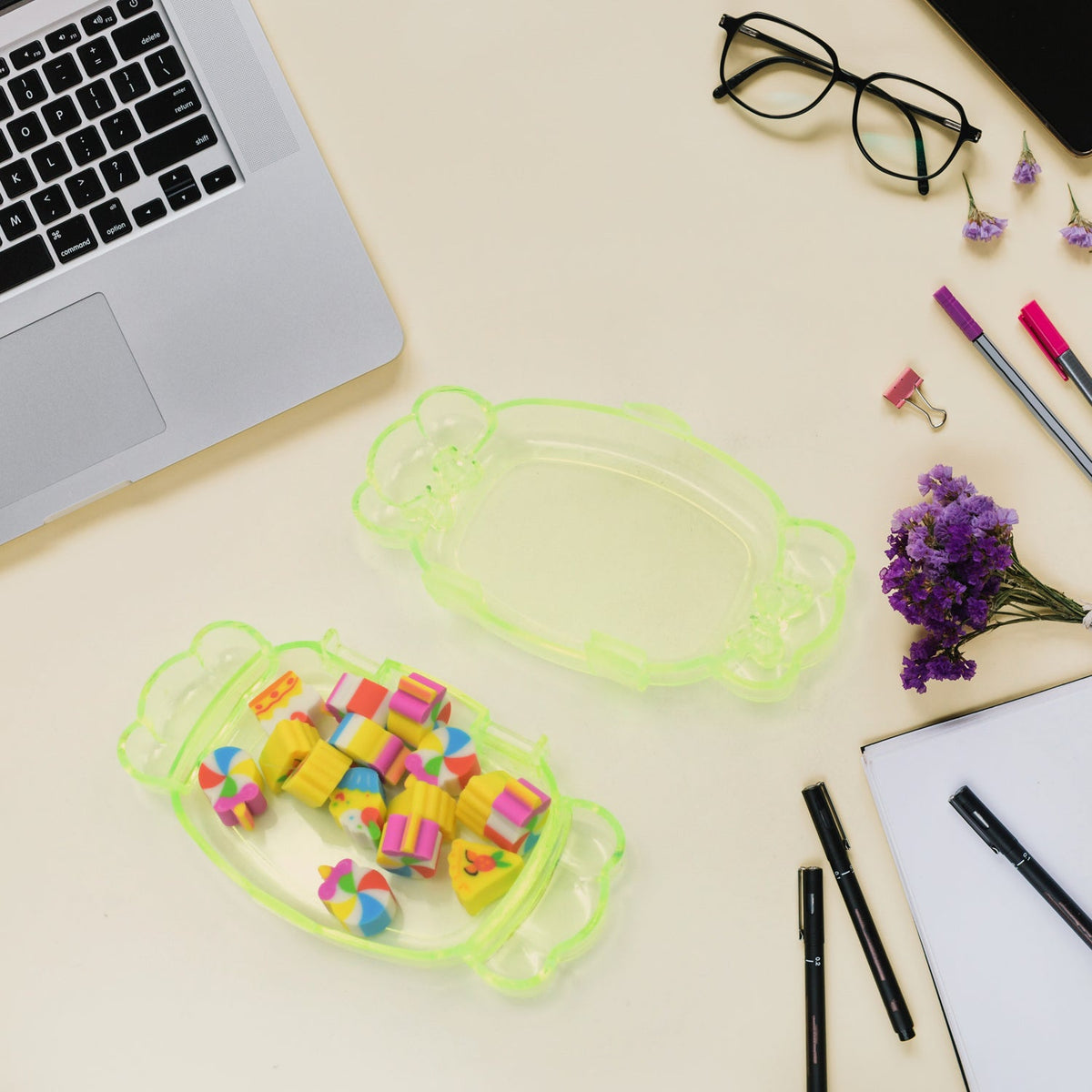 School Eraser set – 15 Multi-Design Rubber Erasers – view 8