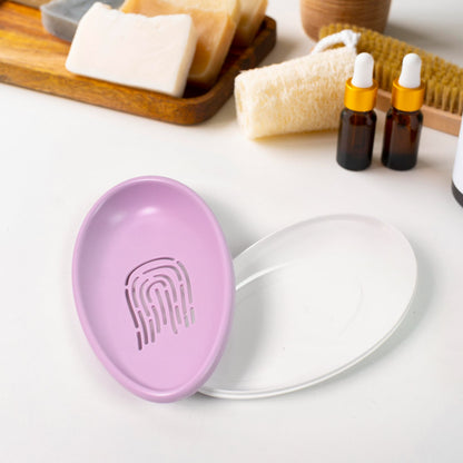Soap Dish with Drain – Double-Layer Self-Draining – close-up