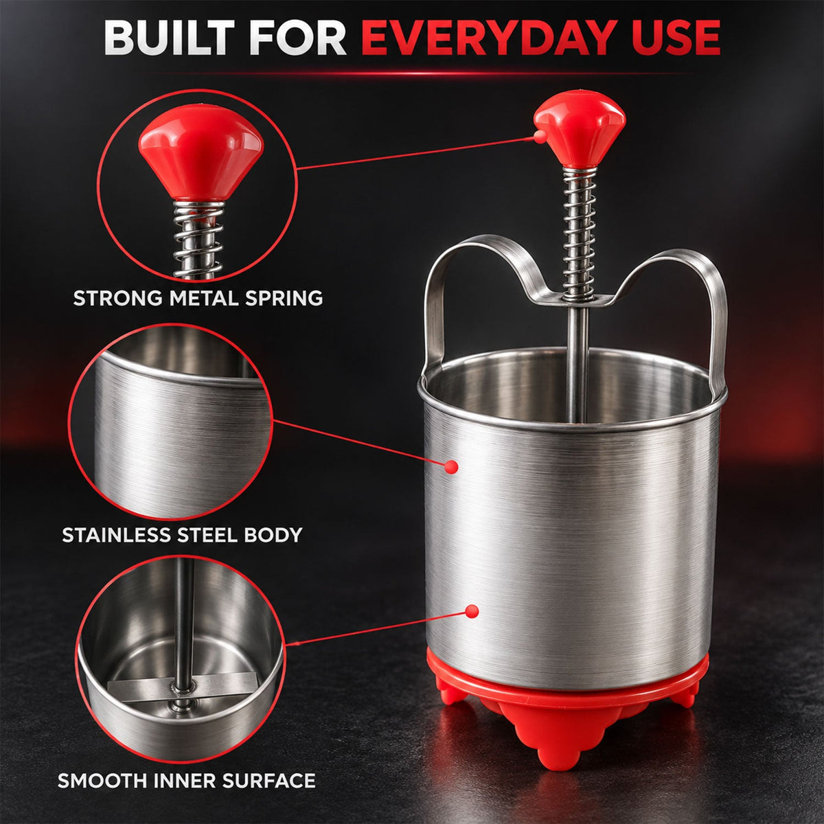 Medu Wada Maker – Stainless Steel Donut Dispenser – view 8