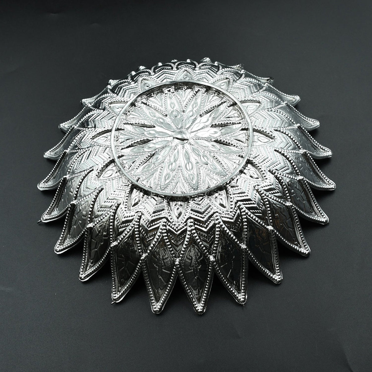 Silver Finish Serving Tray – Decorative Mukhwas & Dry Fruit – alternate view