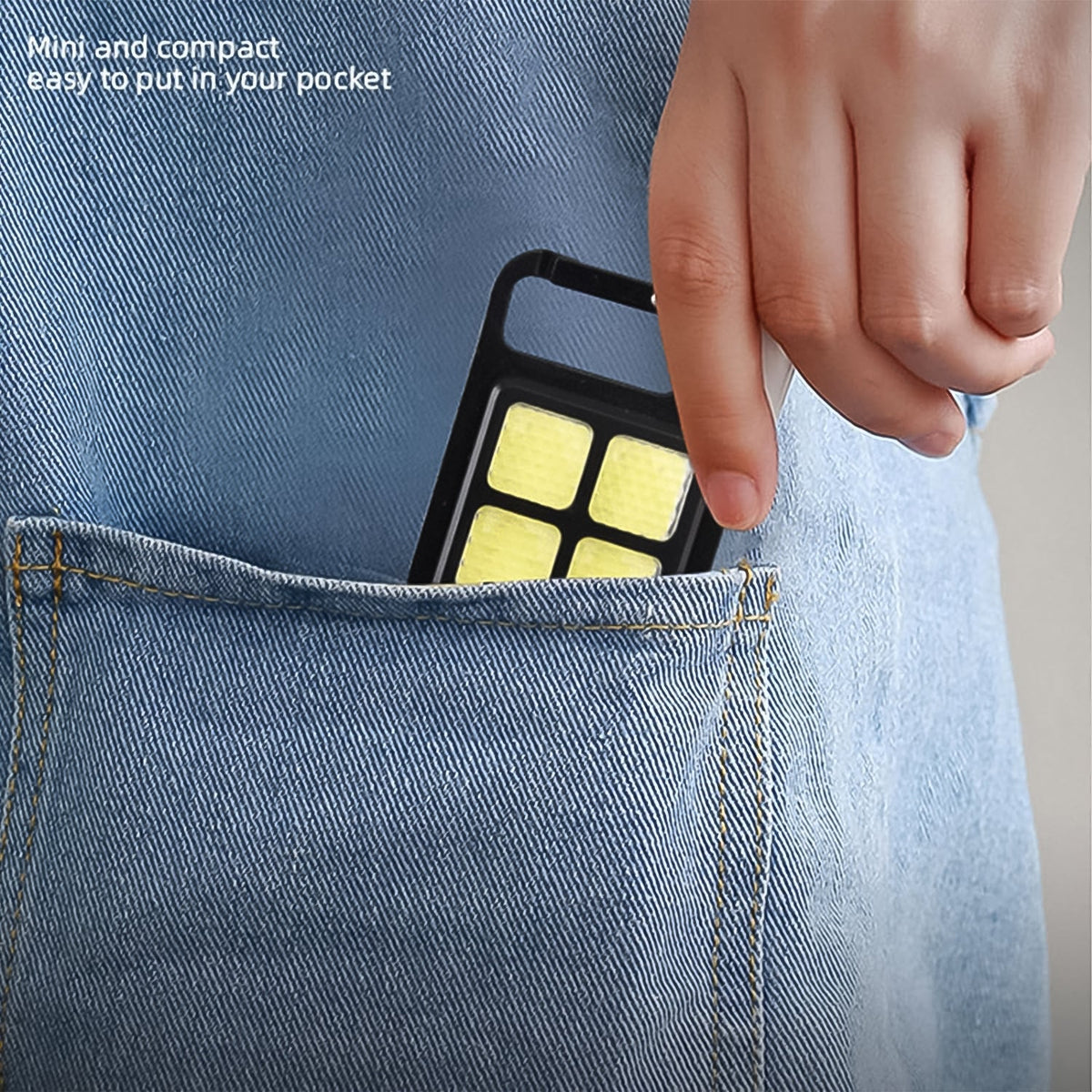 Mini LED Keychain Light 3 Modes Bottle Opener – close-up