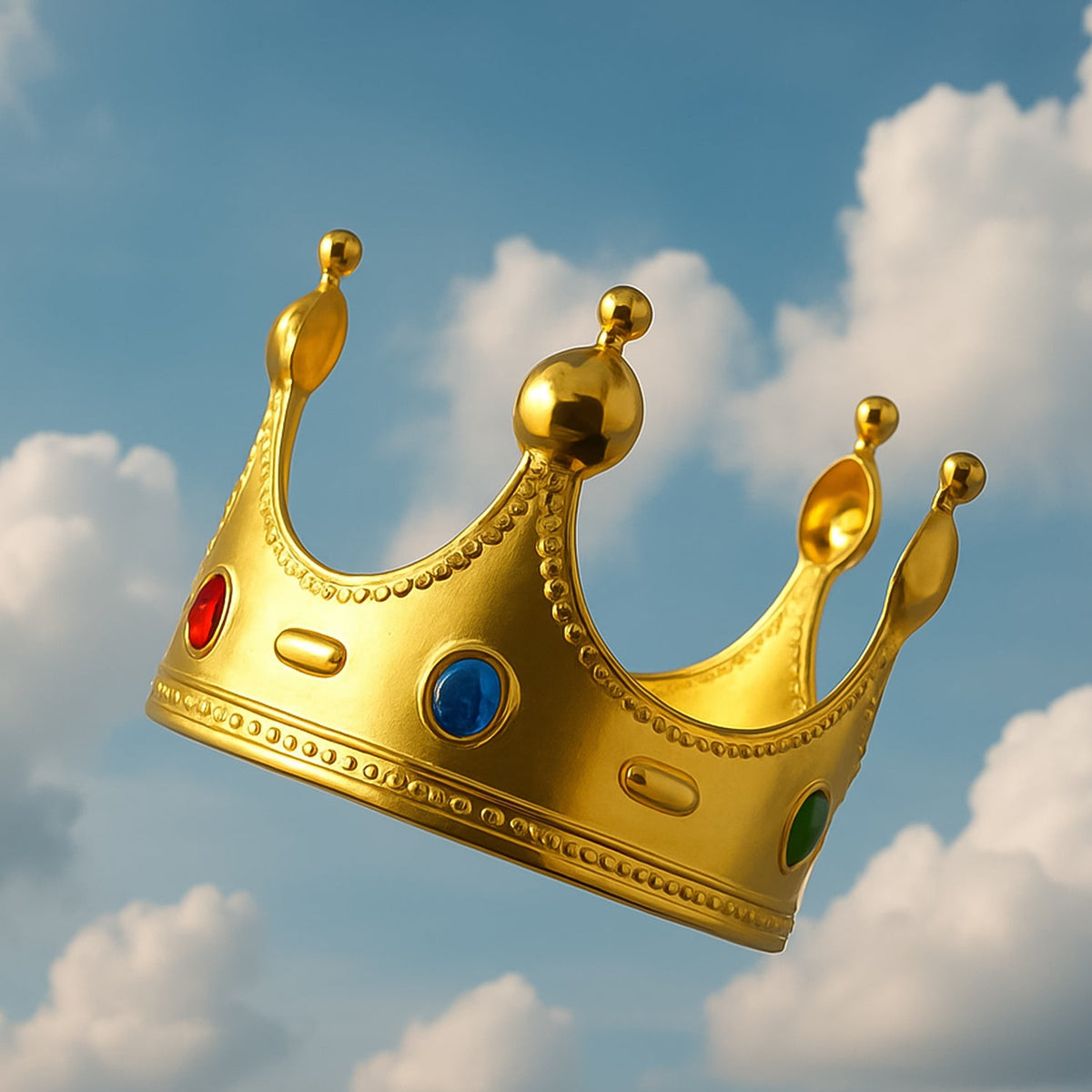 Royal Crown with Colored Gems – Lightweight Costume – detail view