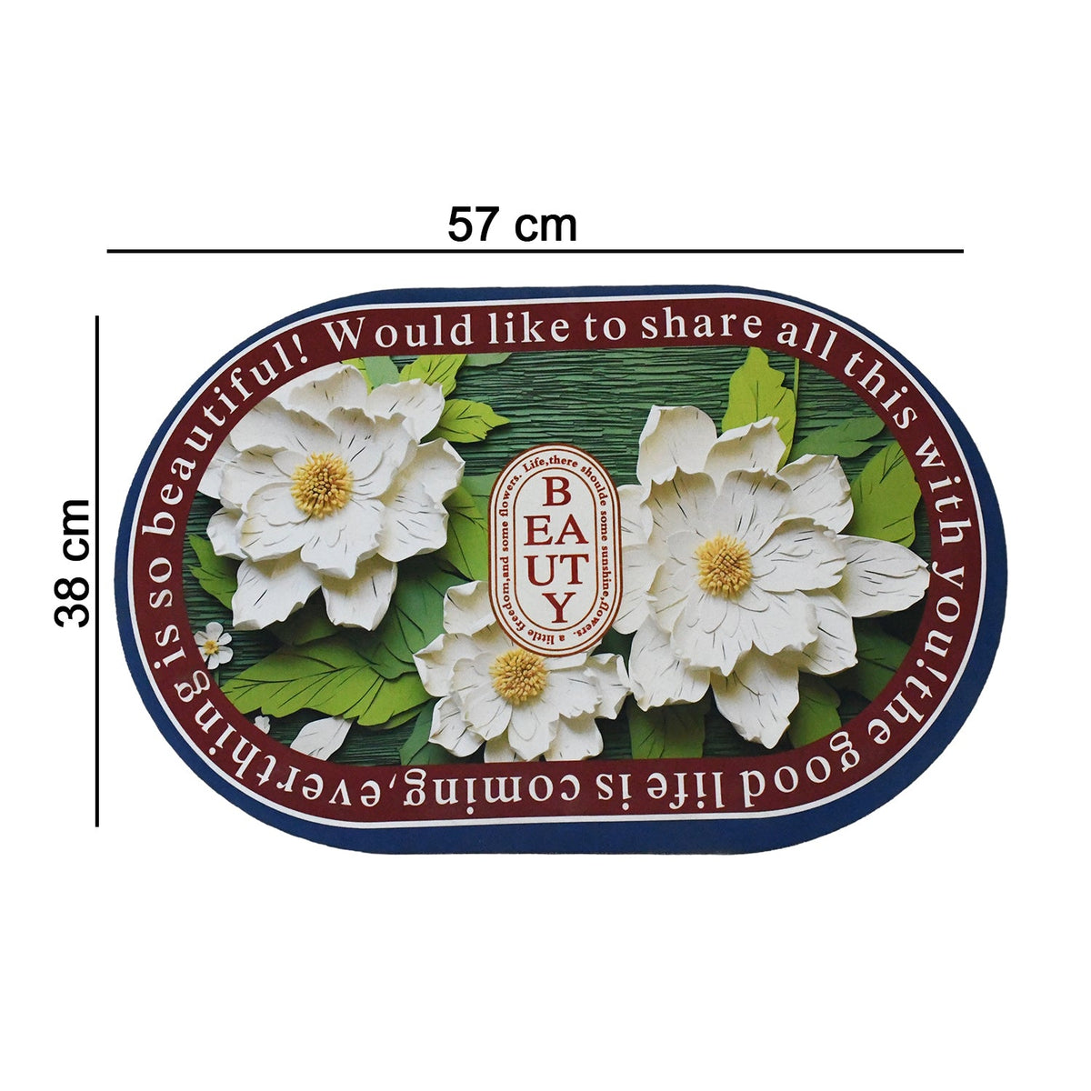 Absorbent Bath Mat – Quick-Dry Anti-Slip Floral Design – view 6
