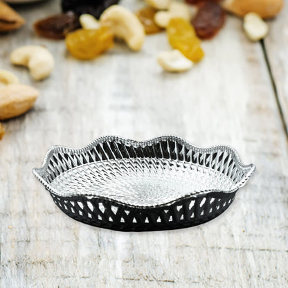 Mukhwas Serving Tray – Durable Plastic, Traditional Round – close-up