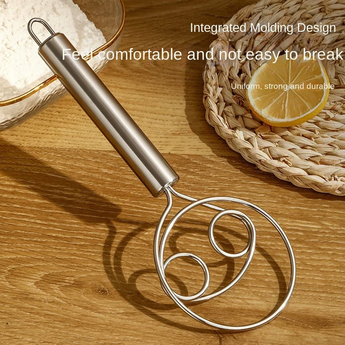 Dough Whisk – Premium Stainless Steel Hand Mixer for Baking – view 9