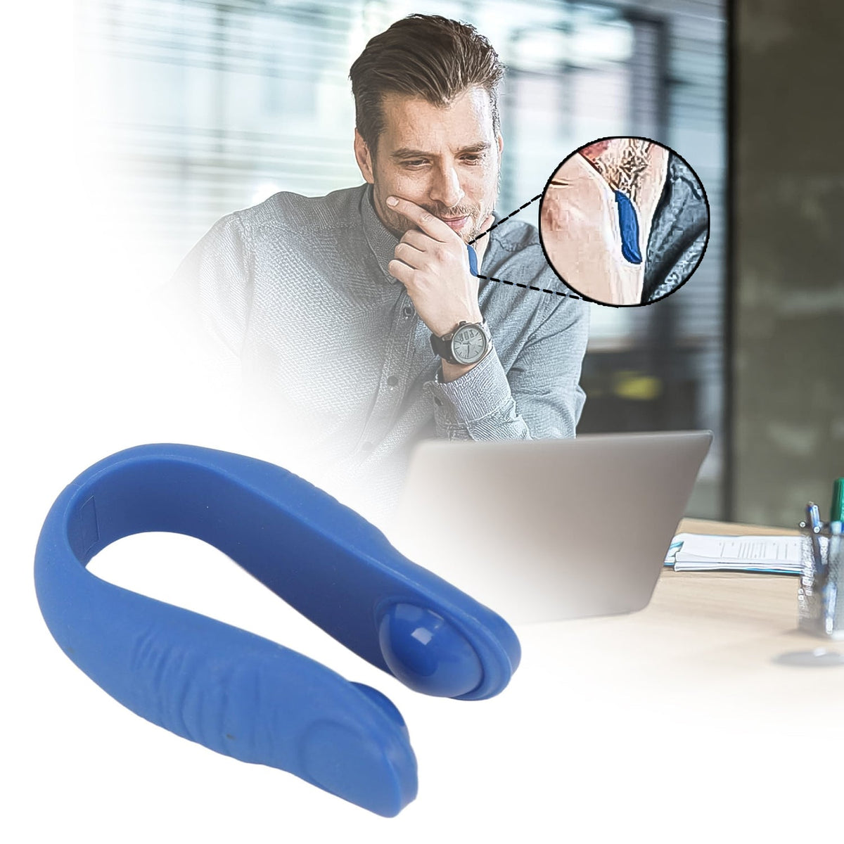 Migraine Relief Acupressure Clip – Natural Headache Solution – detail view