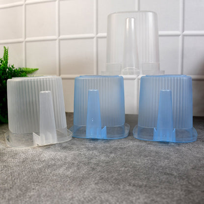 Plastic Bathroom Mugs – Transparent 1000 ml (Set of 4) – view 6