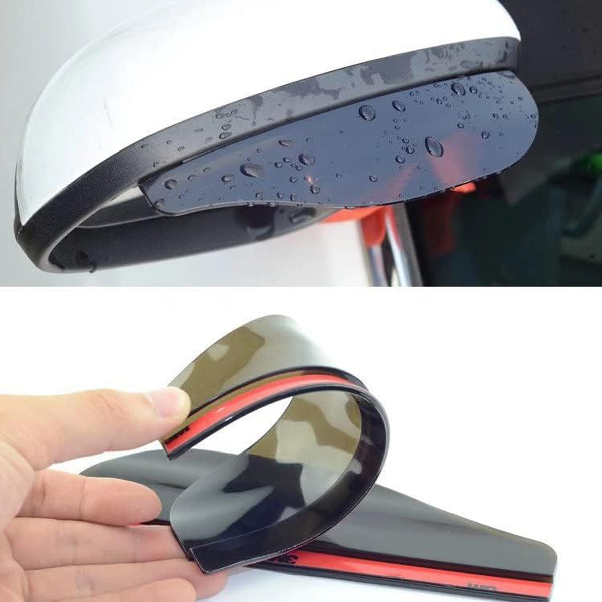 Car Rearview Mirror Rain Protector Anti-Glare All-Weather – side view