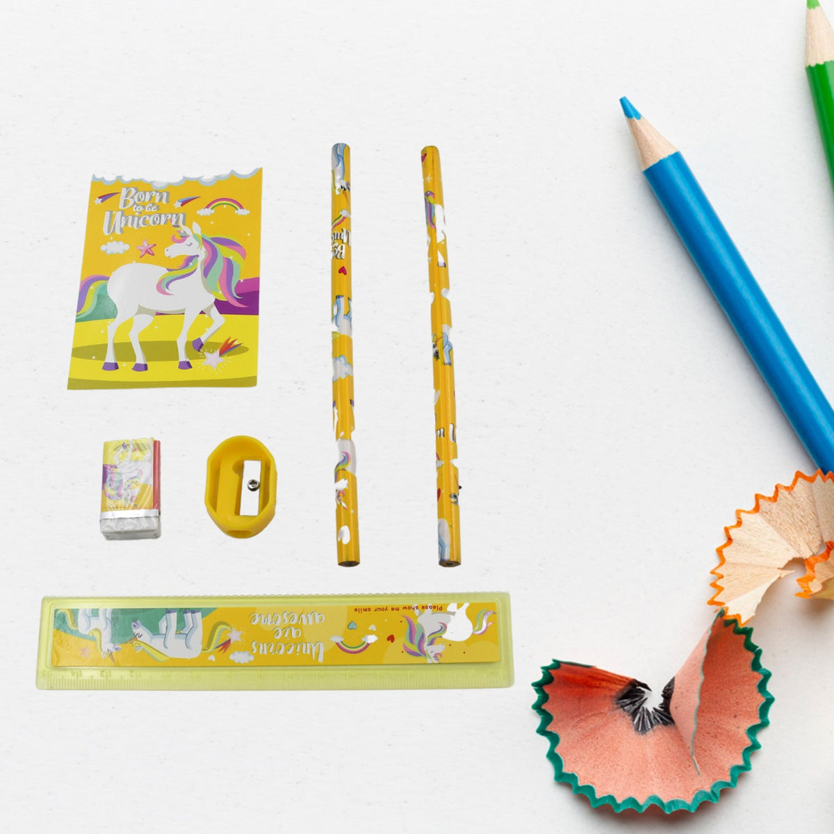 School Stationery set – 6 pc Kit for Kids & Office – close-up