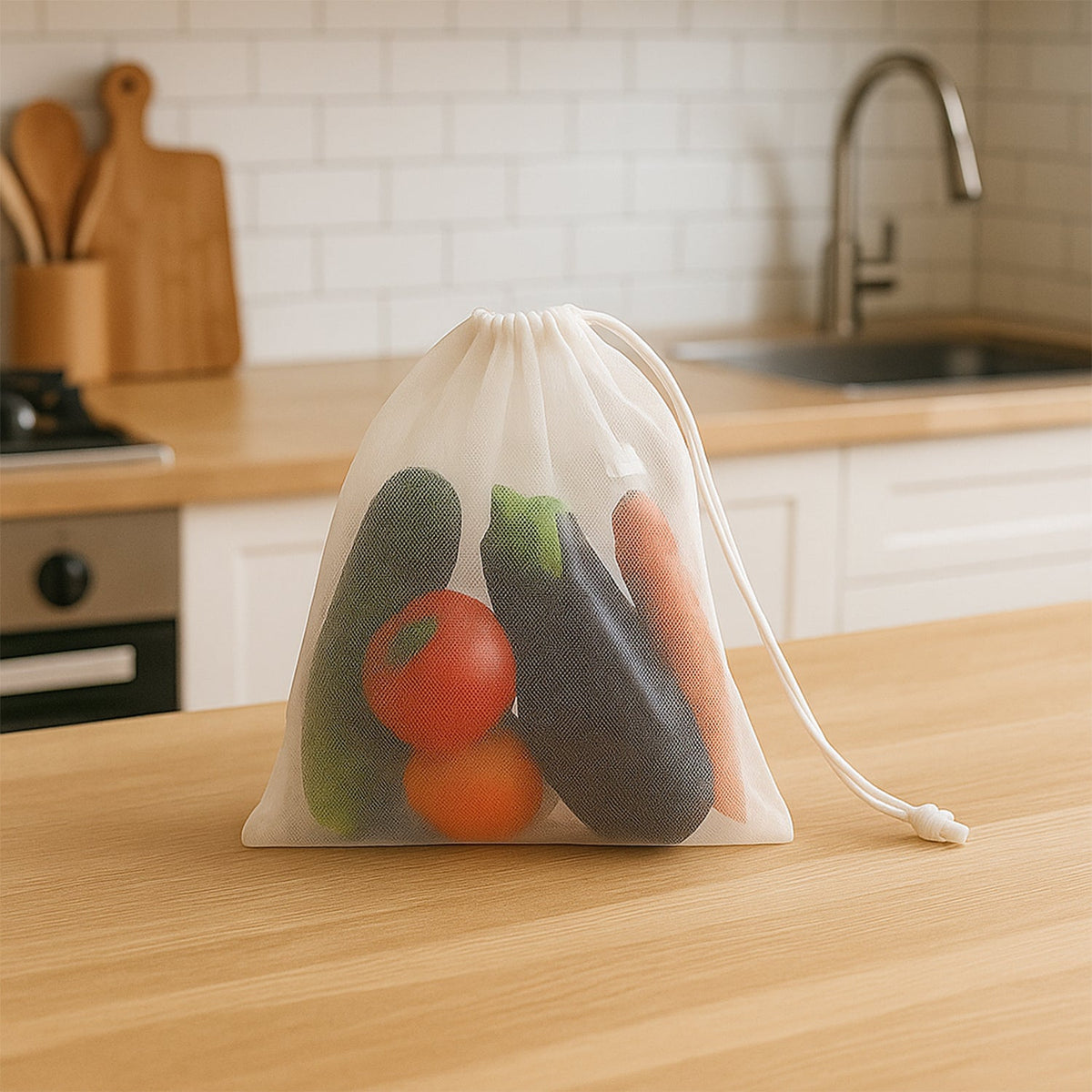 Reusable Mesh Produce Bags – Eco-Friendly Grocery Storage