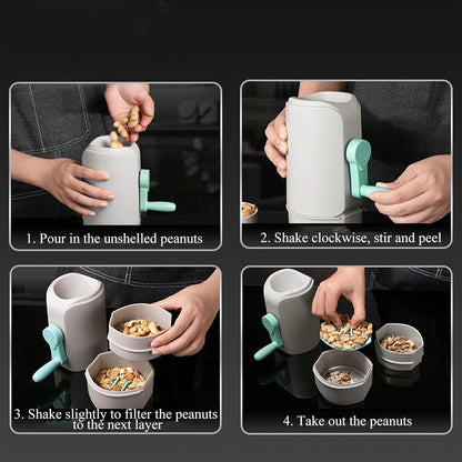 Peanut Sheller Machine – Manual Hand-Crank Nut Cracker – view 8