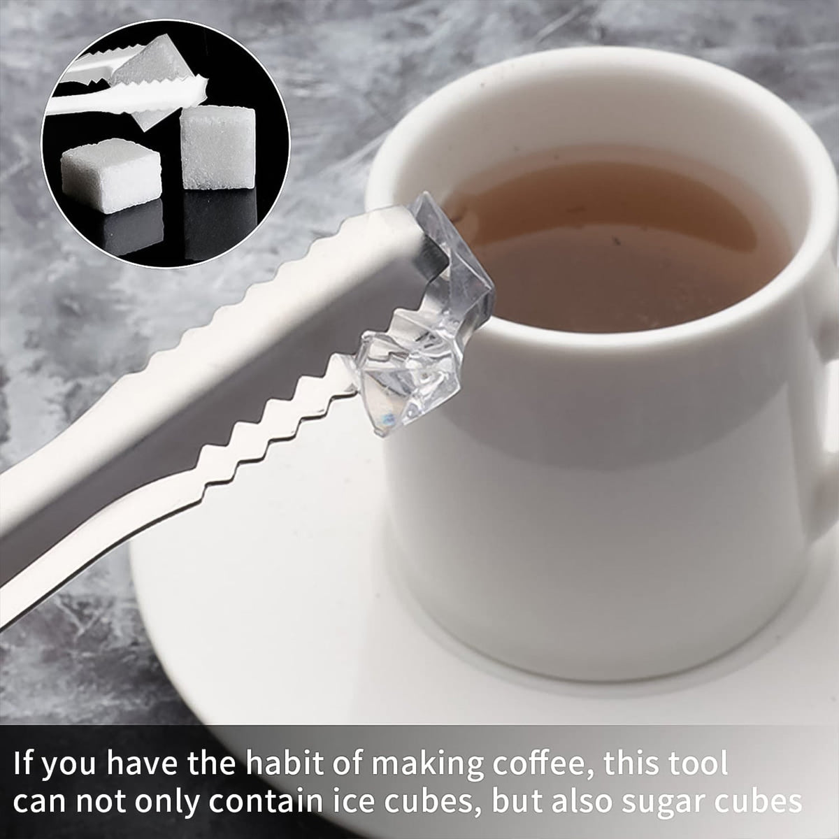 Stainless Steel Tongs – 13cm Ice & Sugar Serving – view 7