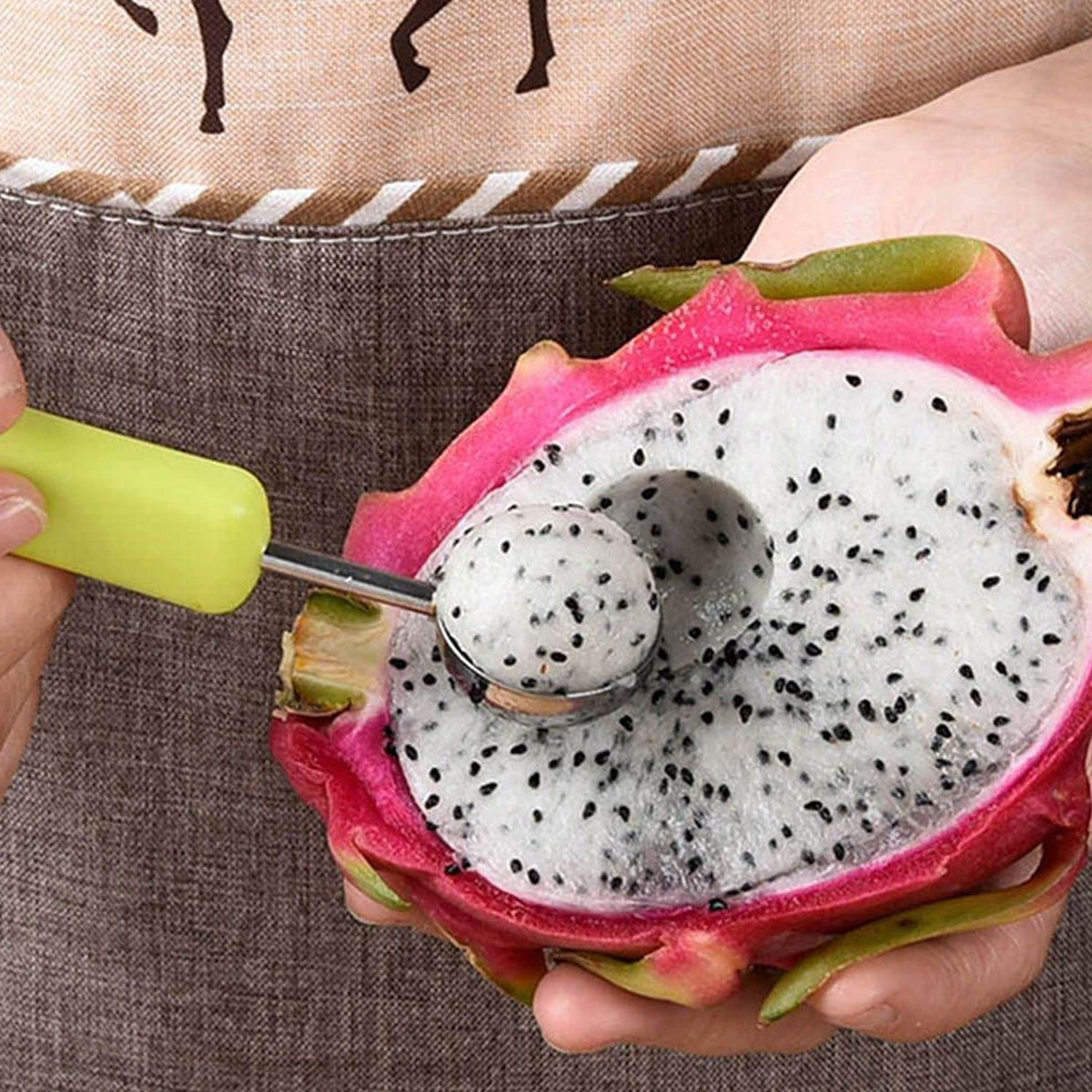 Fruit Baller & Scooper set – 4-in-1 Stainless Steel – close-up