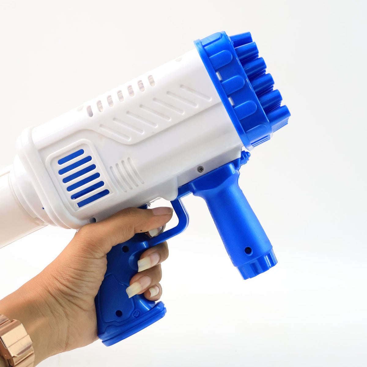 Bubble Gun for Kids – 32 Holes, Powerful Blaster – detail view