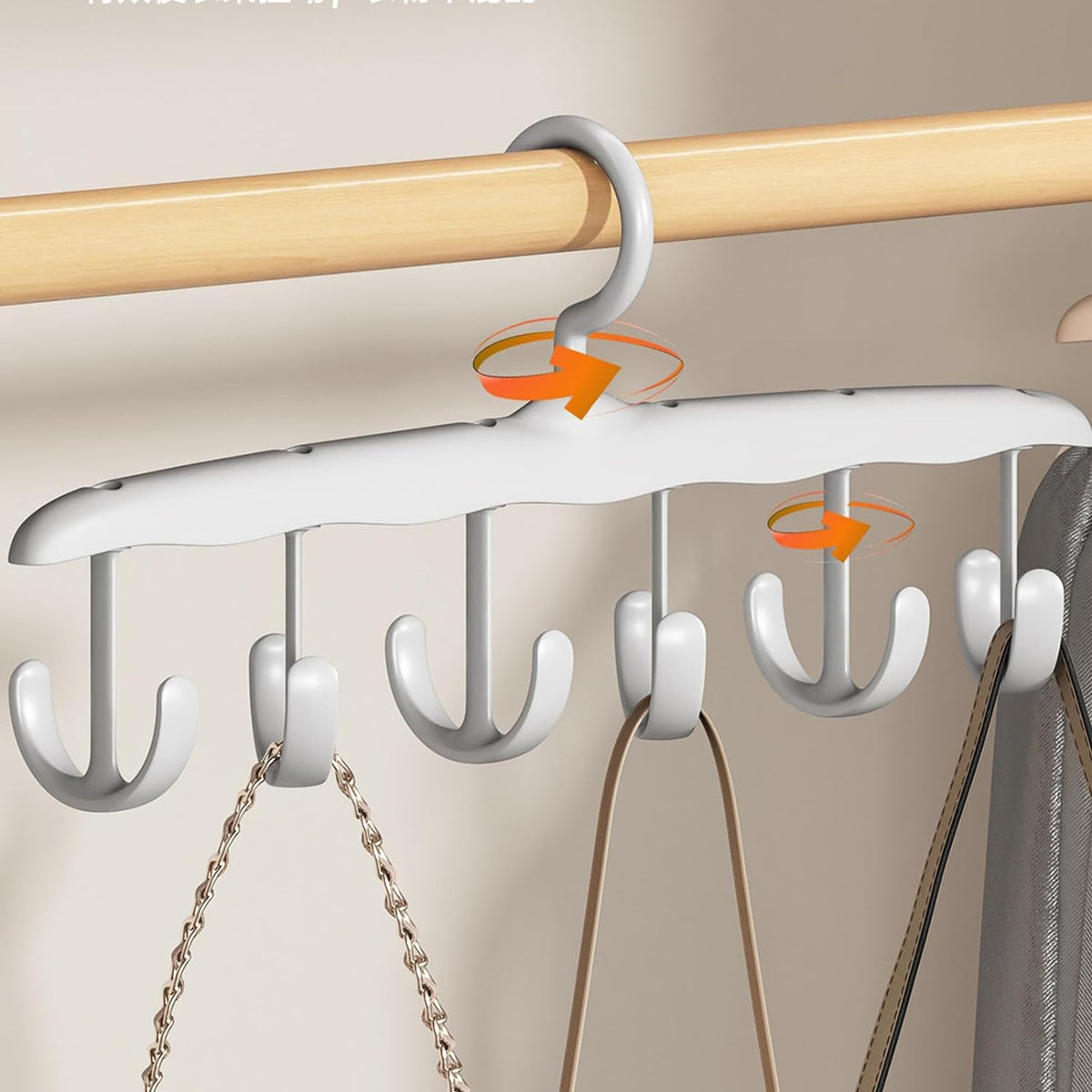 Tank Top Hanger – 12-Hook Rotating Closet Organizer – close-up