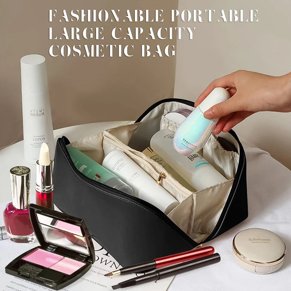 Waterproof Travel Makeup Organizer Pouch – Compact & Durable – close-up