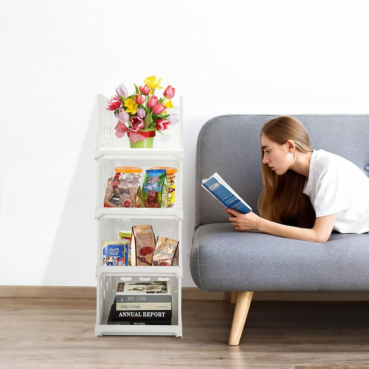Stackable Storage Cart – 4-Layer Foldable Organizer – alternate view