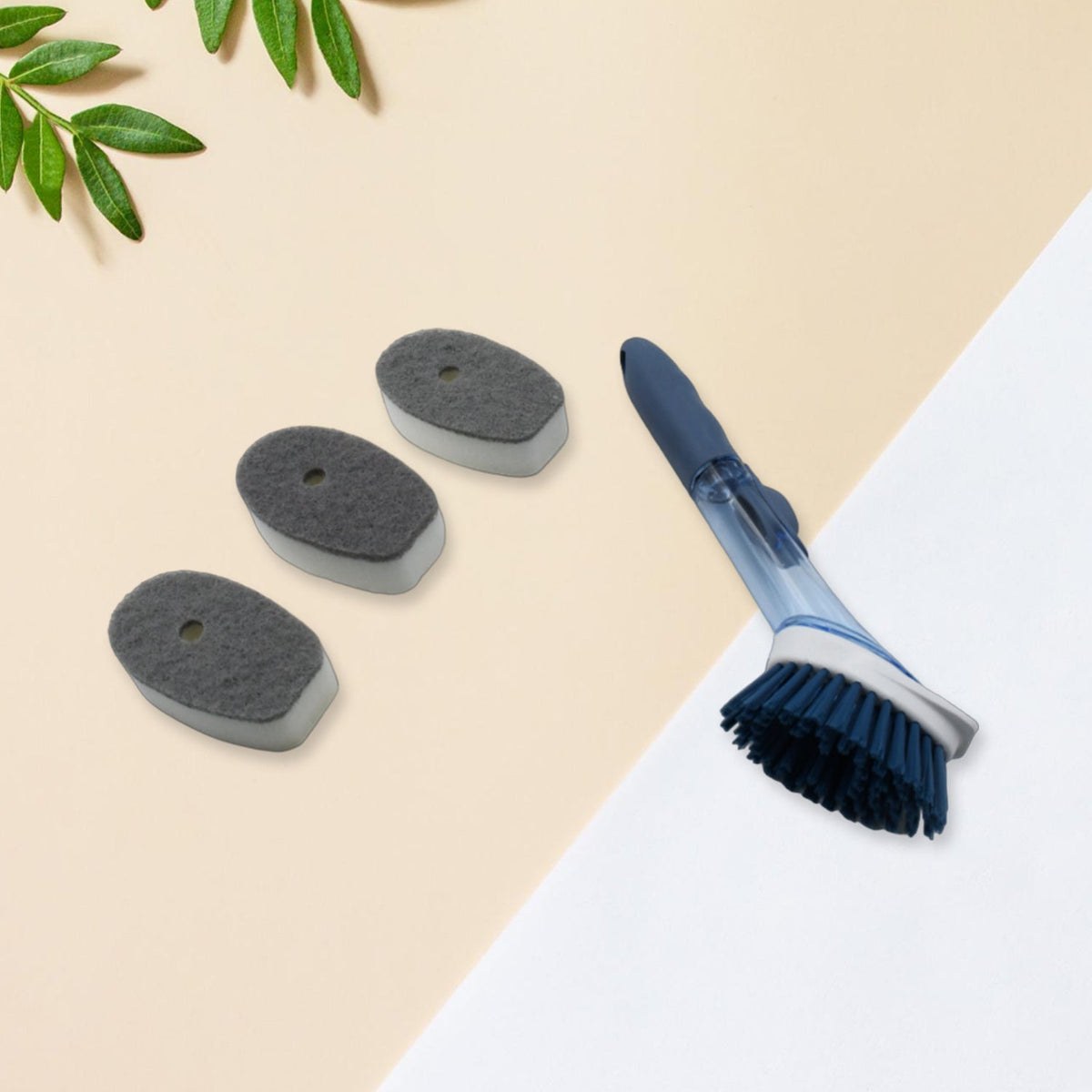Soap Dispensing Dish Brush – 1 Handle & 3 Refills