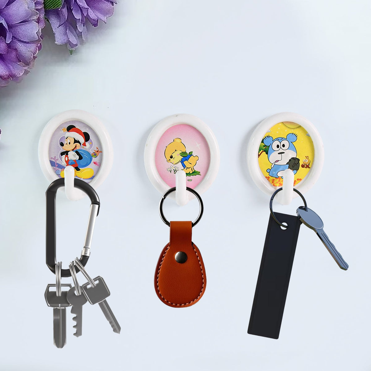 Smiley Wall Hooks – Multipurpose Self-Adhesive Organiser – view 6