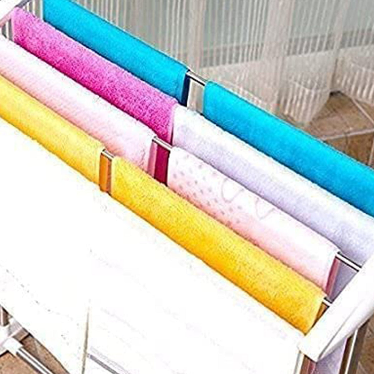 Portable Clothes Drying Rack – Foldable, Steel & Plastic – view 6