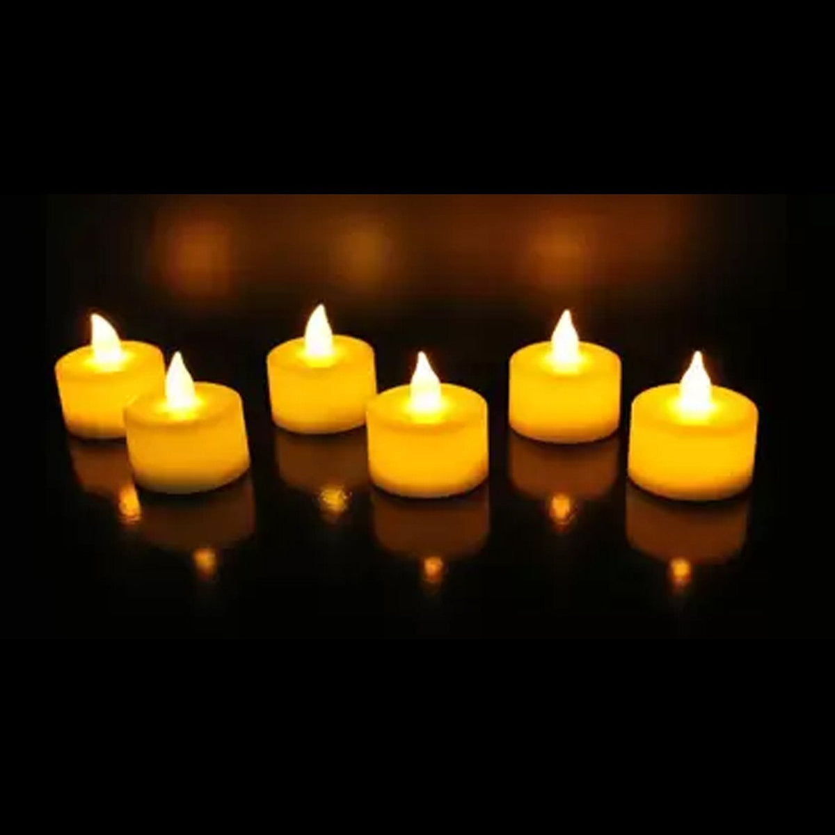 LED Tealight Candles – White 24 pcs for Diwali Decor – close-up