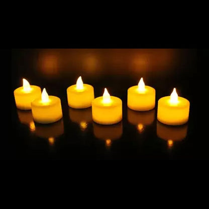 LED Tealight Candles – White 24 pcs for Diwali Decor – close-up