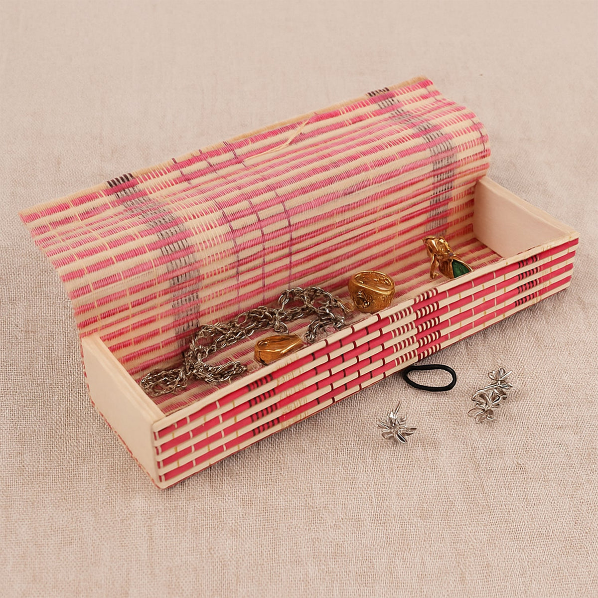 Bamboo Pen & Pencil Box – Eco-Friendly Handcrafted Organizer – alternate view