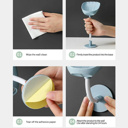 Self-Draining Soap Dish – Wall Mounted, No Drill – detail view