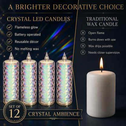 LED Tealight Candles – 12 Pack Flameless Diwali Lights – view 6