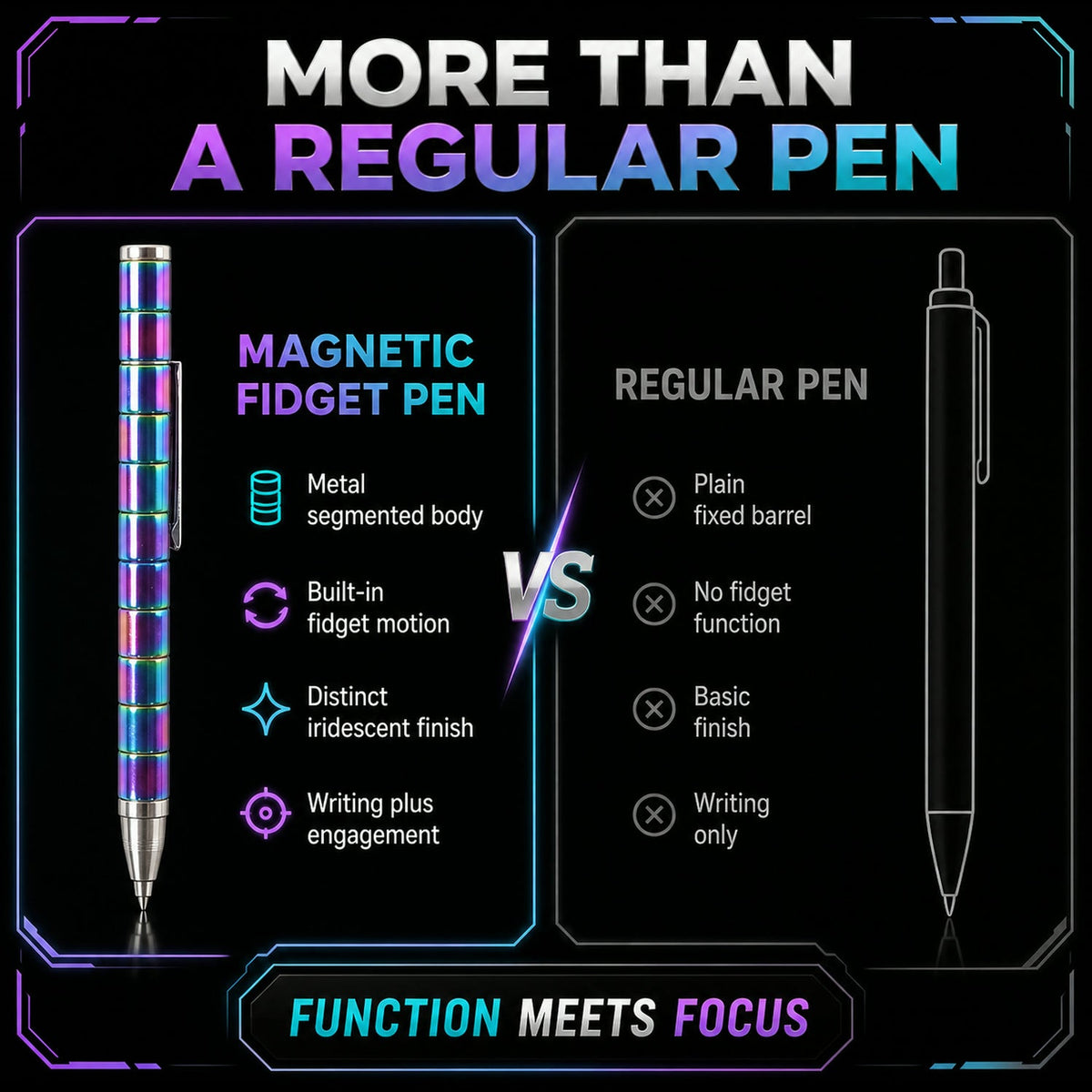 Magnetic Pen – Fidget Spinner & Stress Relief Metal Pen – view 8