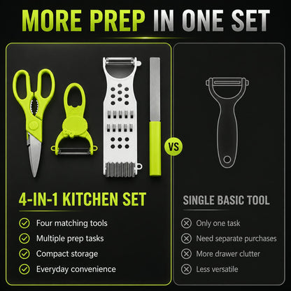 Kitchen Cutting set – 4-Piece Stainless Steel Multi-Tool Kit – view 7