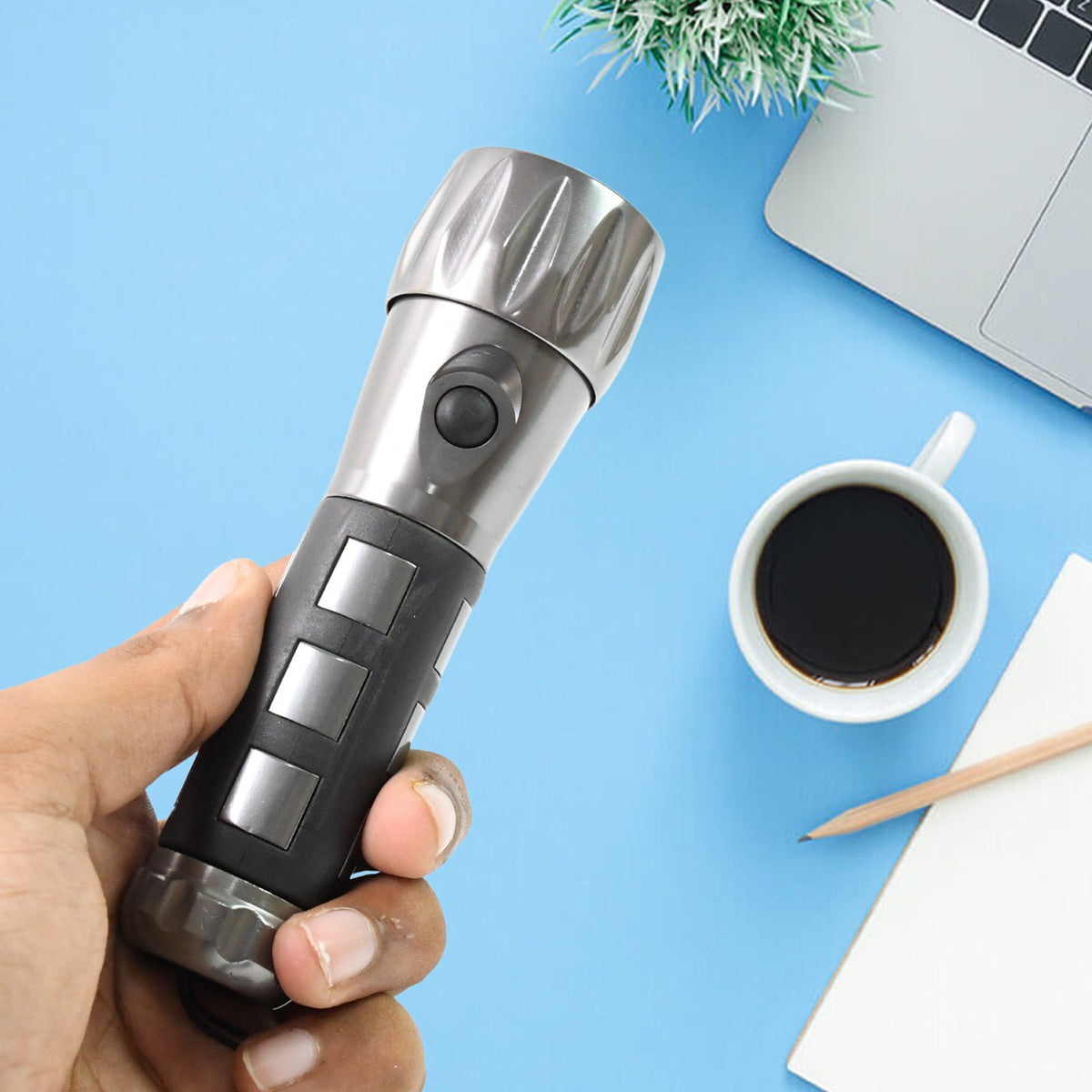 LED Hand Torch – Aluminium, Rubber Grip – view 7