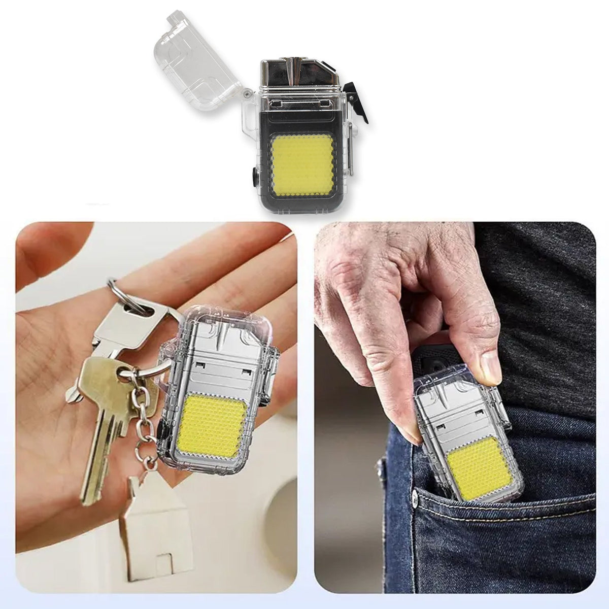 Electric Lighter Flashlight – USB Rechargeable 3-Mode COB – view 6