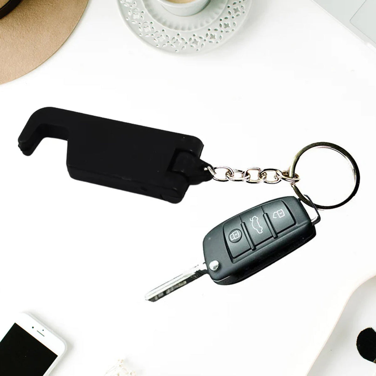 Plastic Keychain Mobile Stand – 2 in 1 Multicolor Phone – alternate view