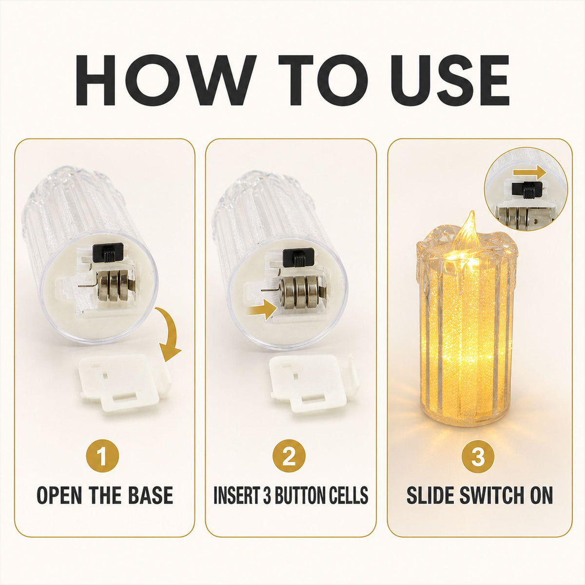 Flameless LED Candles – Decorative Tea Lights – view 8