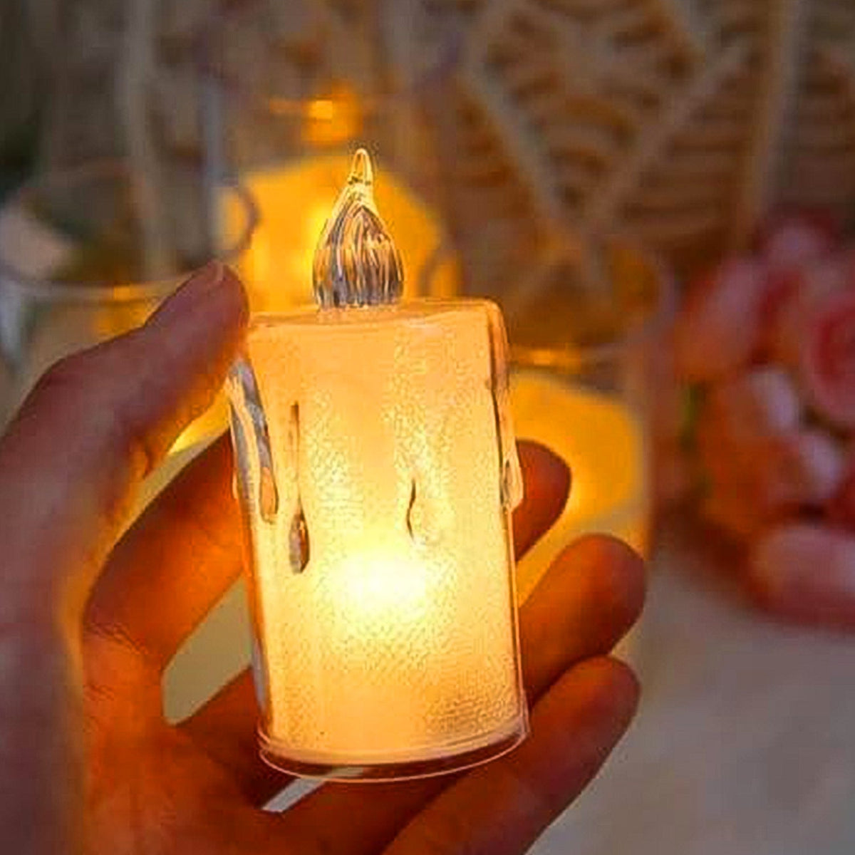 Diwali LED Candle – Crystal Glitter Light for Home Decor – view 6