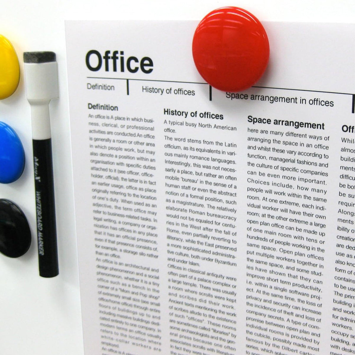 Yellow Magnetic Buttons – Strong Grip Circular Board Magnets – close-up