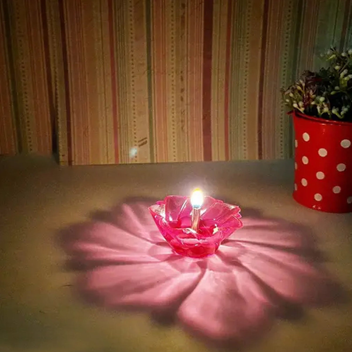 Diwali Diya set – Multicolor Plastic Candle Holders (12 Pcs) – view 8